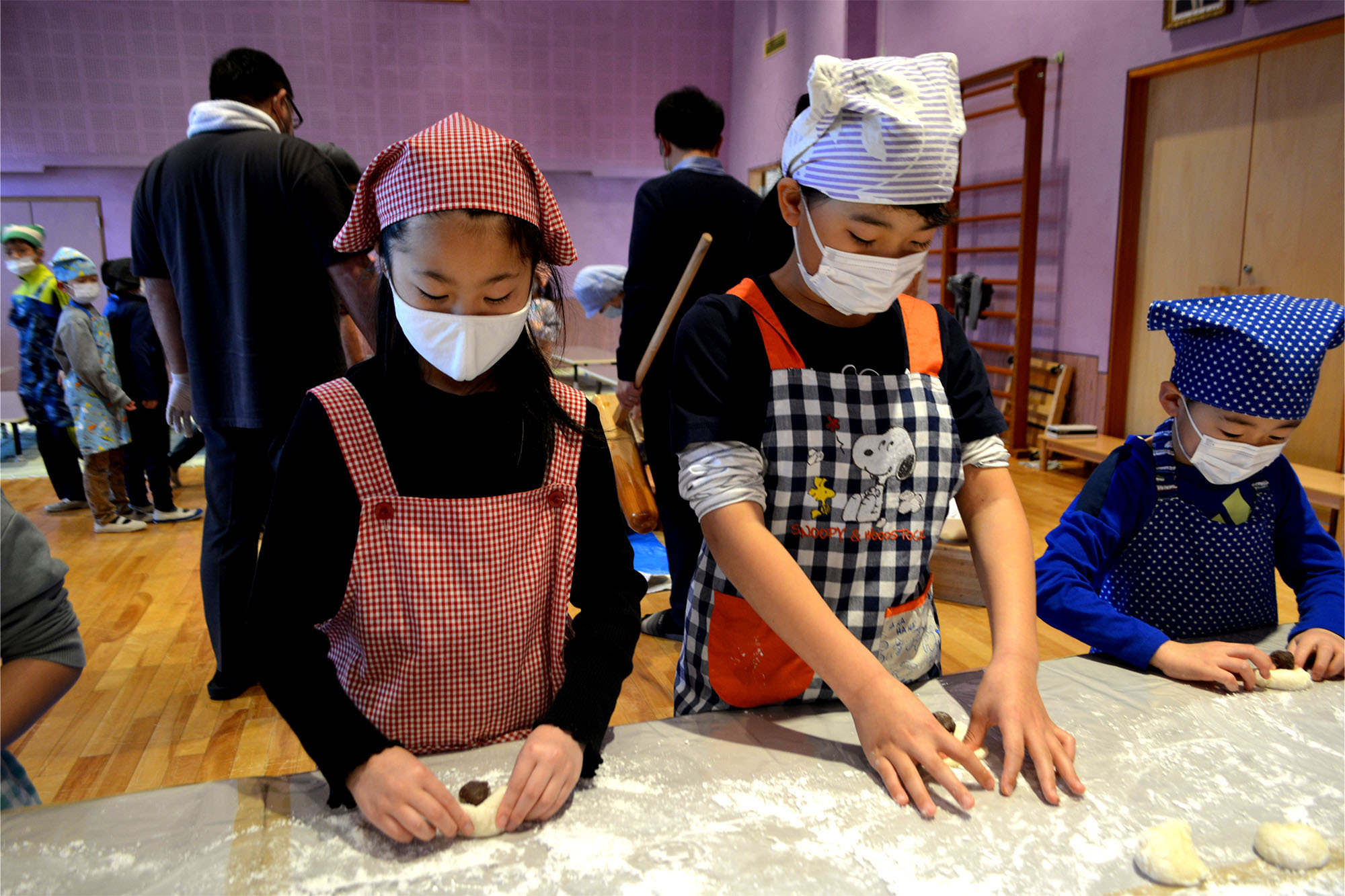 写真：あん餅づくり