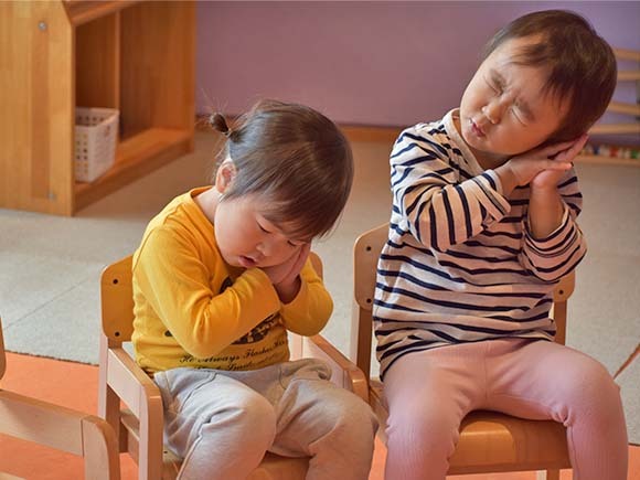 写真：朝の会