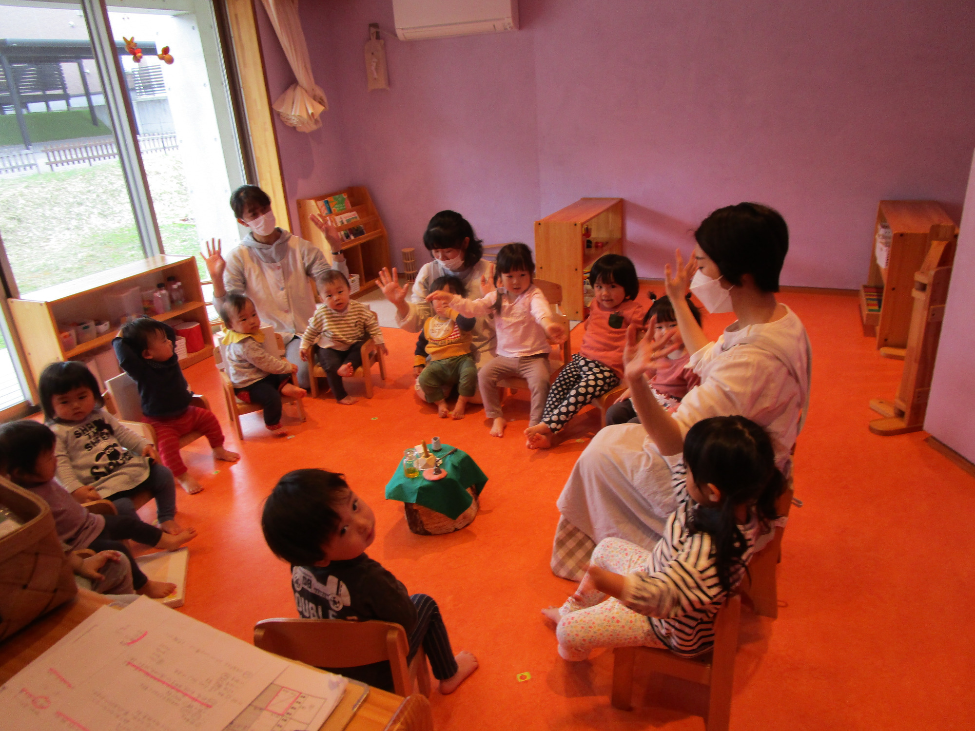 写真：朝の会